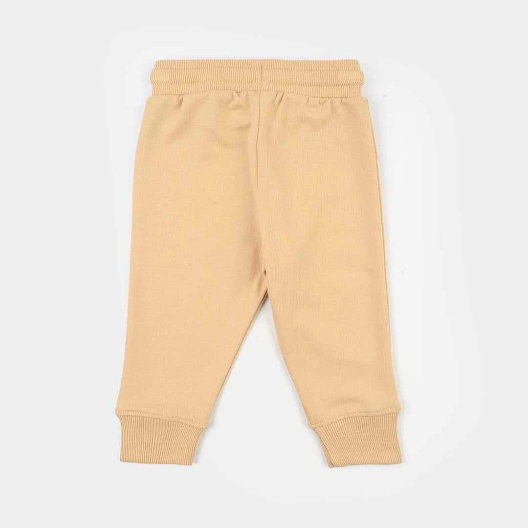 Infant Girls Cotton Terry Pyjama Bloom-Pebble