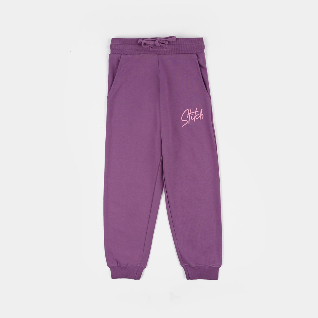 Girls Jersey/Terry 2Piece Suit Sttich-Very.Grape
