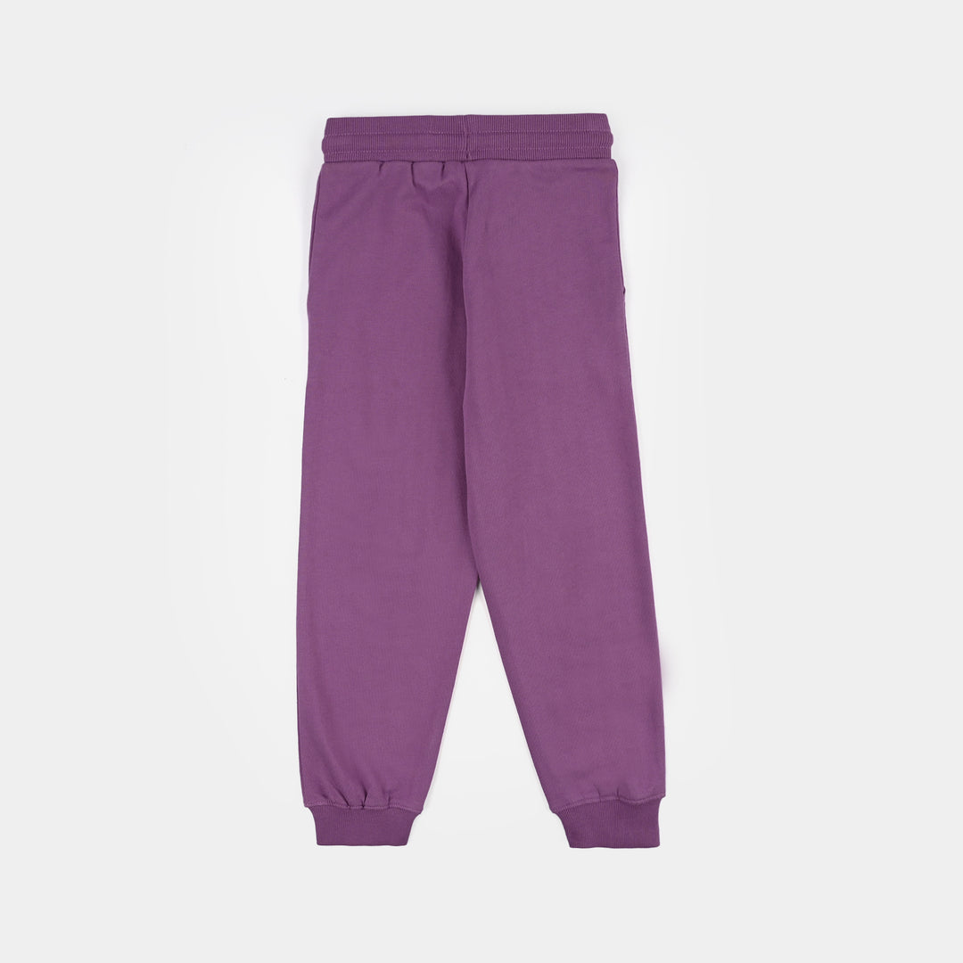 Girls Jersey/Terry 2Piece Suit Sttich-Very.Grape