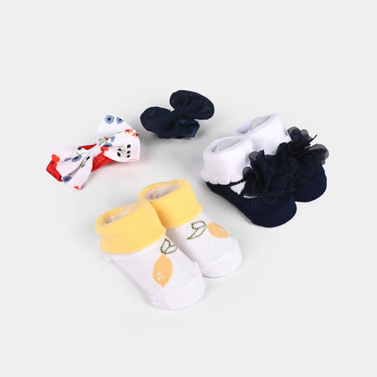 Baby 4-Piece Headband & Sock Gift Set