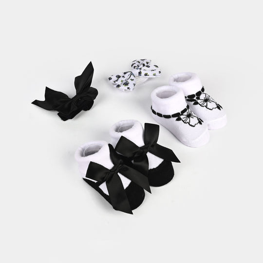 Baby 4-Piece Headband & Sock Gift Set