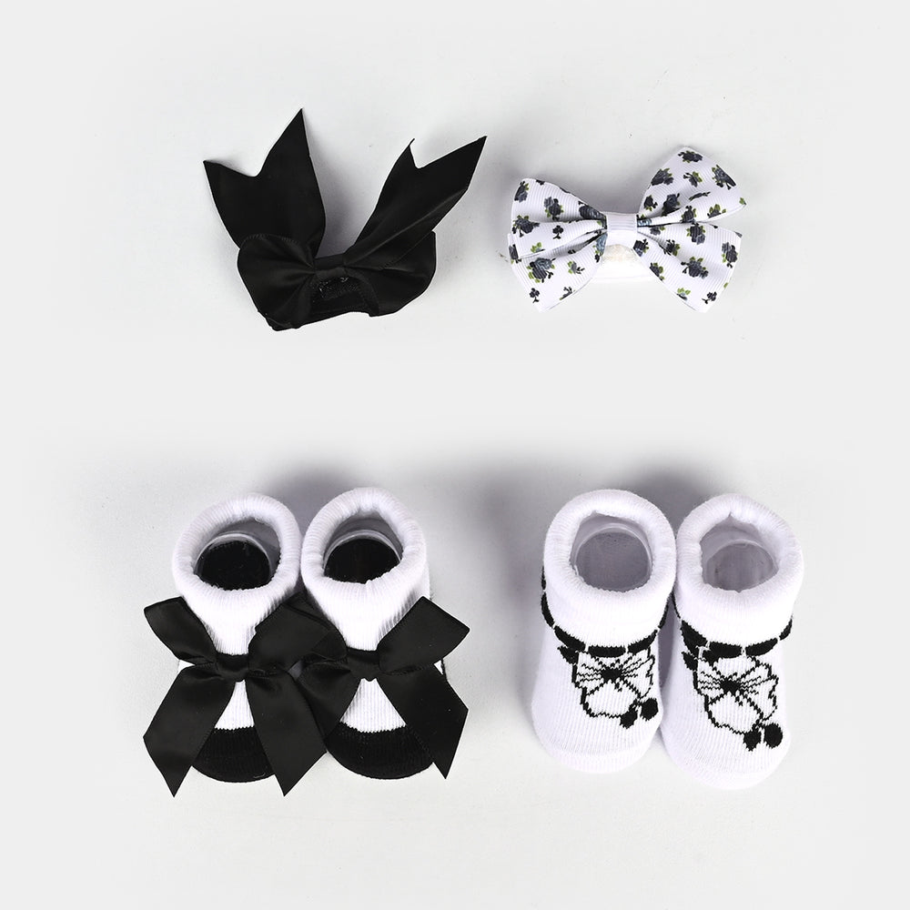 Baby 4-Piece Headband & Sock Gift Set