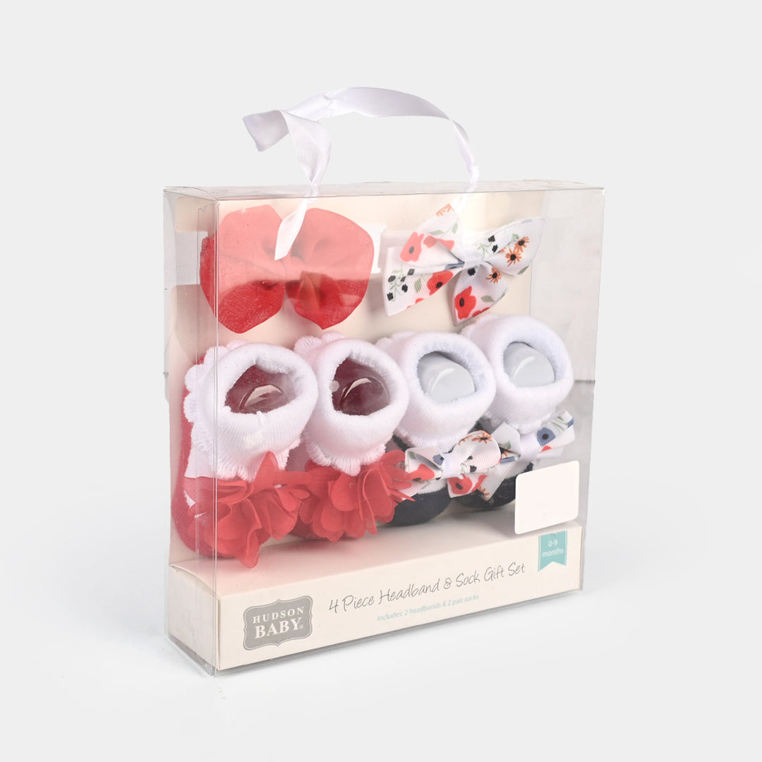 Baby 4-Piece Headband & Sock Gift Set