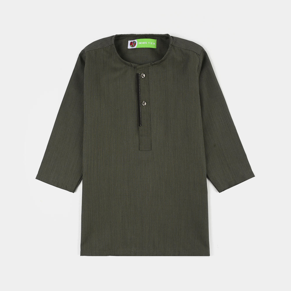 Infant Boys Poly Viscose 2Piece Suit (Dusty Olive)-GREEN