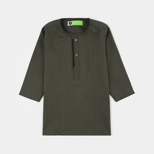 Infant Boys Poly Viscose 2Piece Suit (Dusty Olive)-GREEN