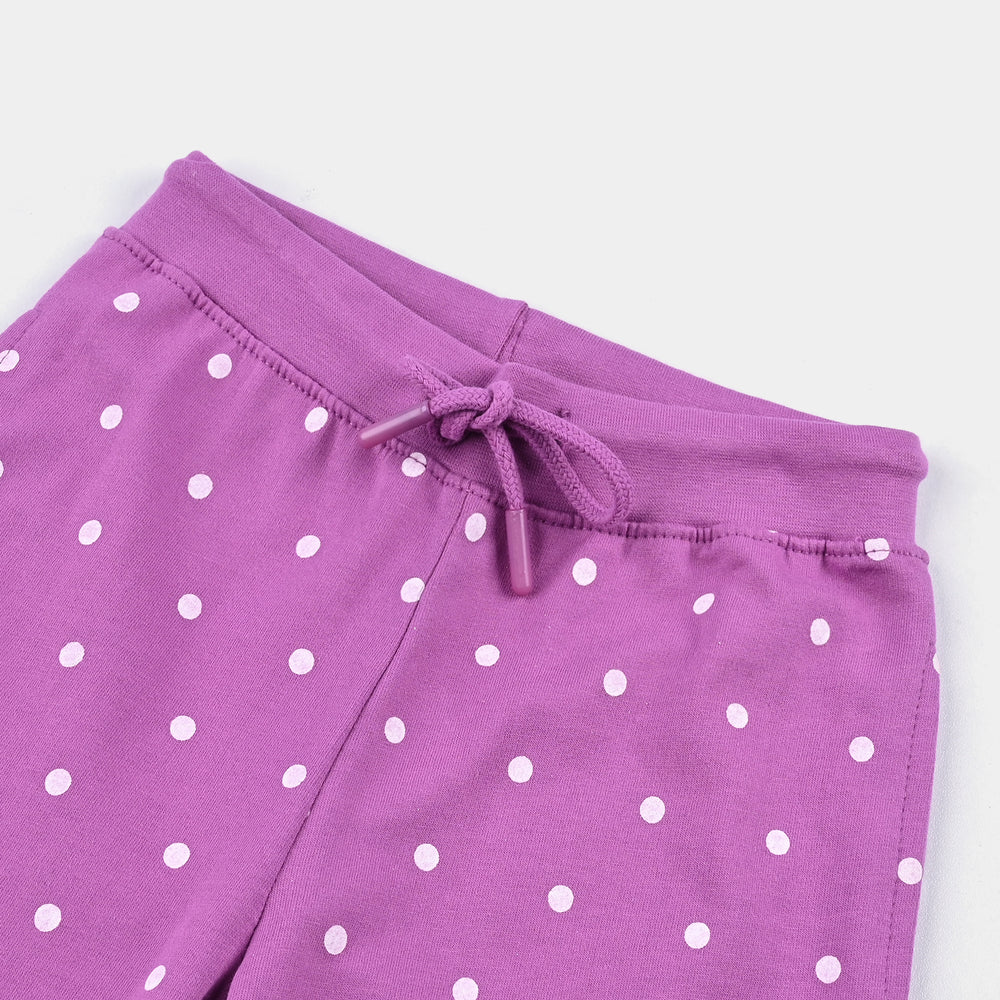 Girls Jersey/Terry Short Polka Dots