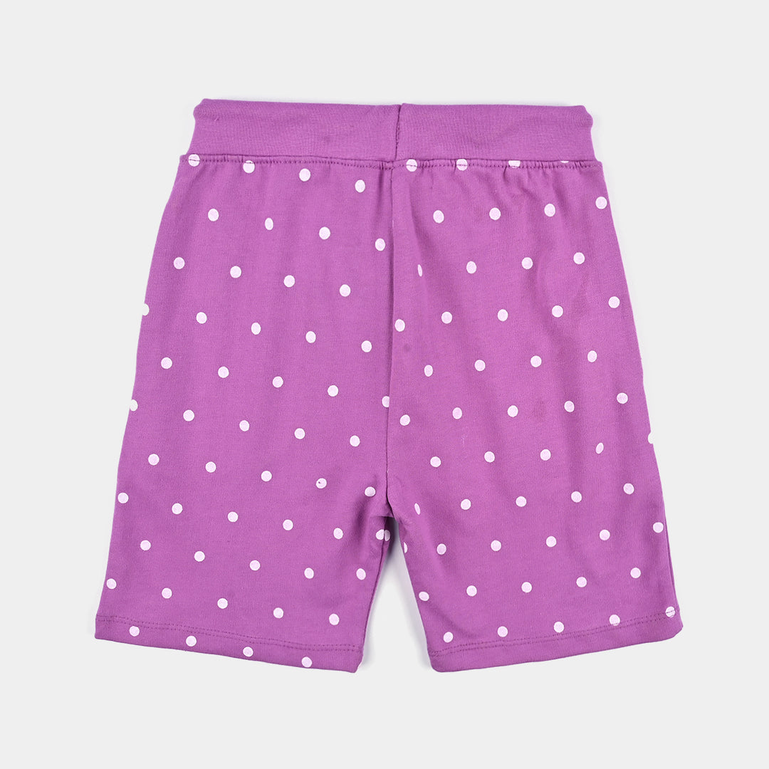 Girls Jersey/Terry Short Polka Dots
