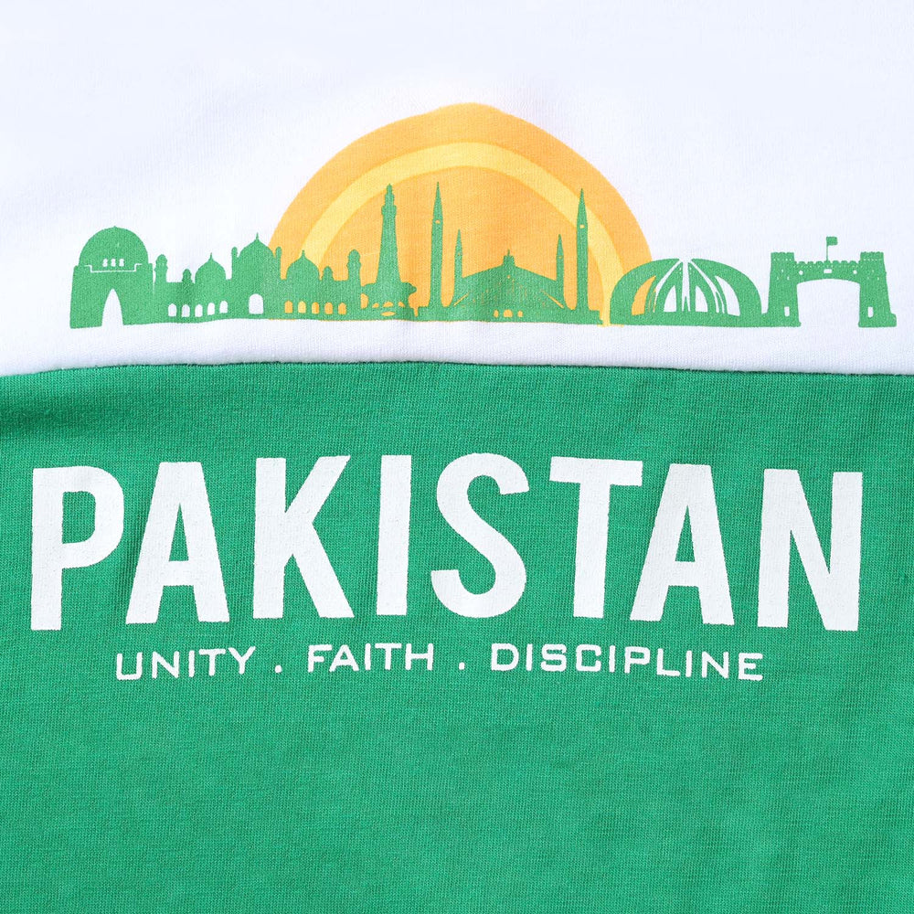 Boys Poly Cotton Jersey T-Shirt H/S Pakistan-Fern Green