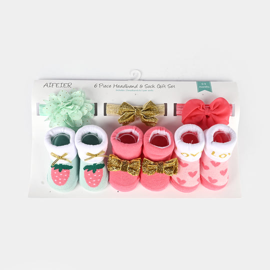 Baby Booties With Ribbon Pack of 3