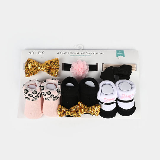 Baby Booties With Ribbon Pack of 3
