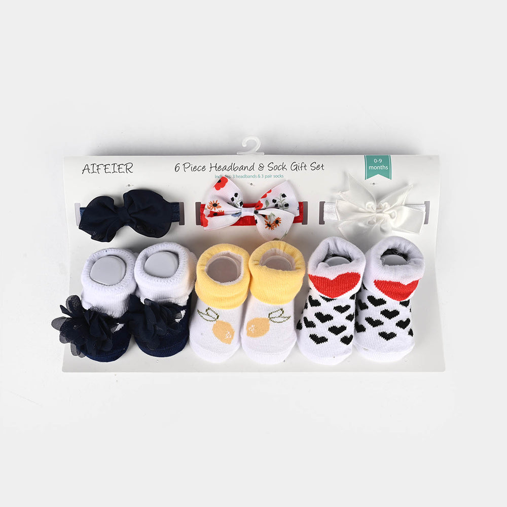 Baby Booties With Ribbon Pack of 3