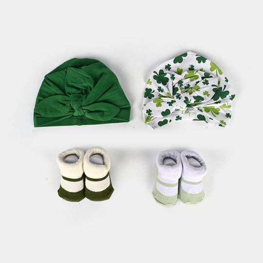 Newborn Baby Socks & Caps Set