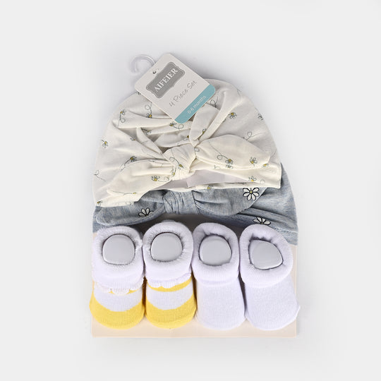 Newborn Baby Socks & Caps Set
