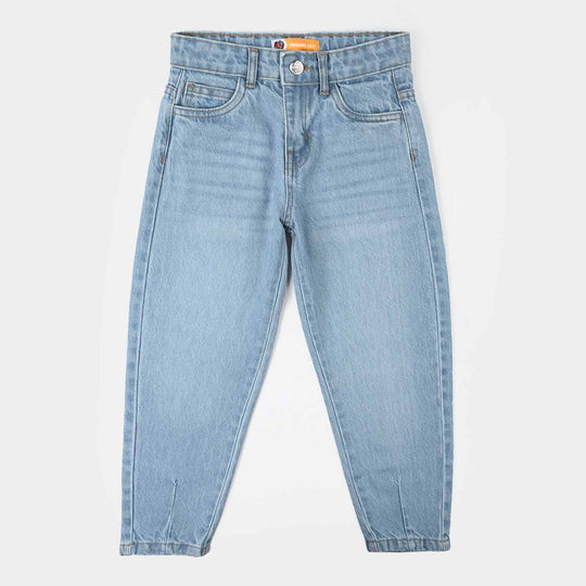 Girls Denim Stretch Pants - Light Blue