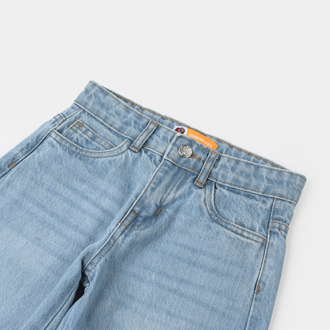 Girls Denim Stretch Pants - Light Blue