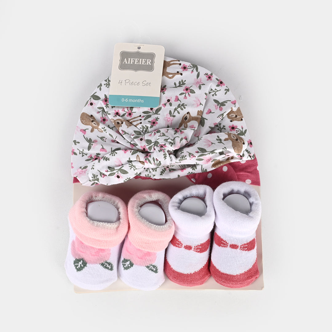 Newborn Baby Socks & Caps Set