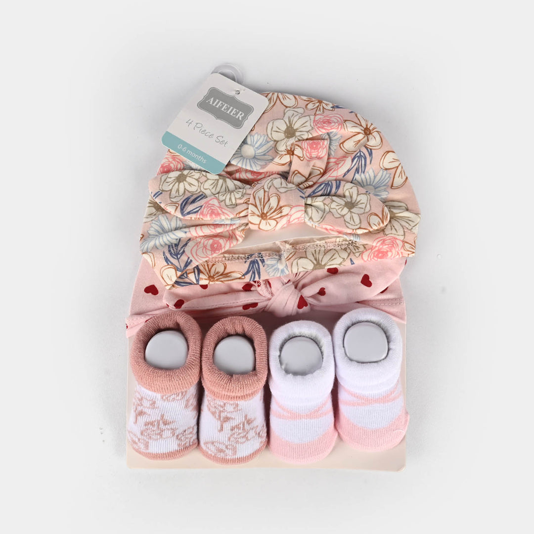 Newborn Baby Socks & Caps Set