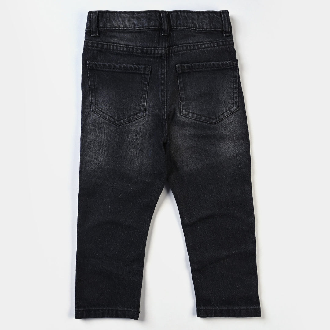 Boys Denim Stretch Pant Biker-BLACK