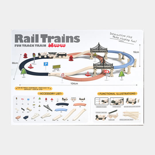 Electric Fun Rail Train Set - 69 Pcs