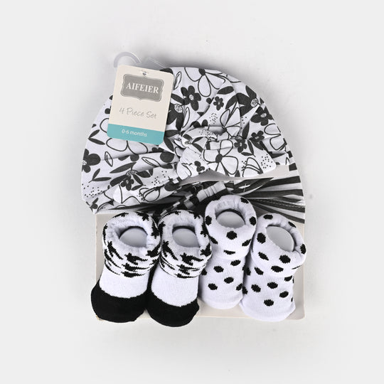 Newborn Baby Socks & Caps Set