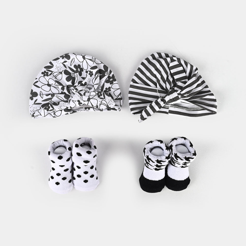 Newborn Baby Socks & Caps Set