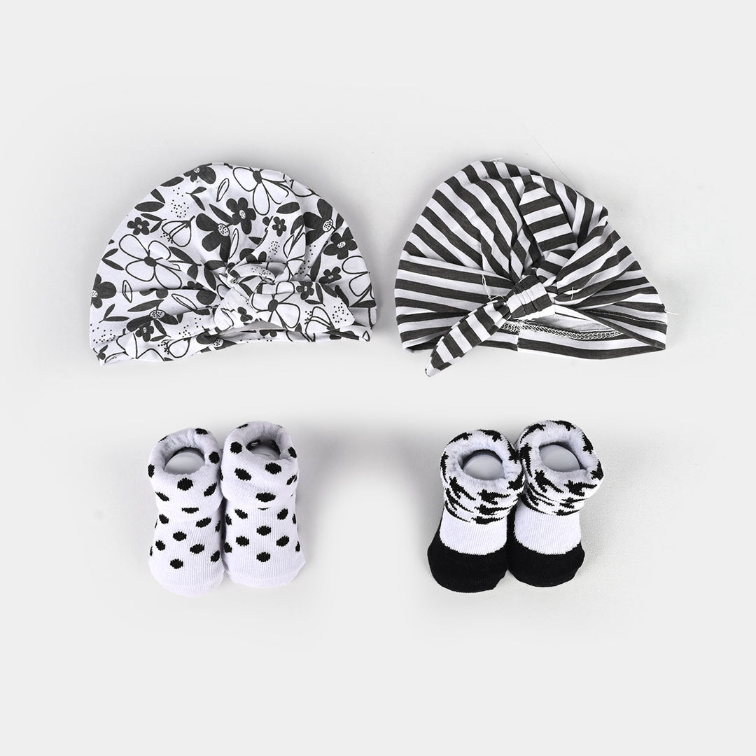 Newborn Baby Socks & Caps Set