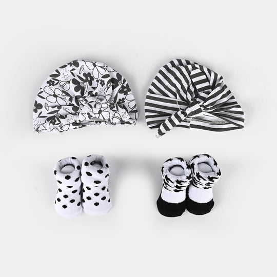 Newborn Baby Socks & Caps Set
