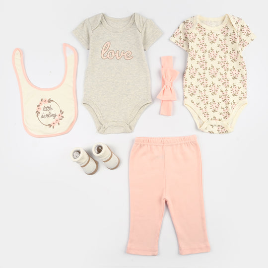 Newborn Clothing Starter Set (Pack of 6) - Peach