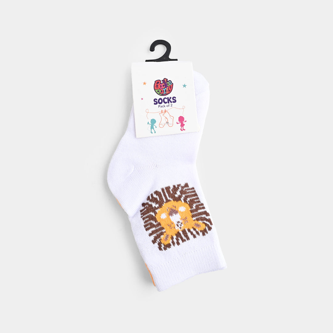 Infant Boys Pack Of 2 Socks Lion-mIX