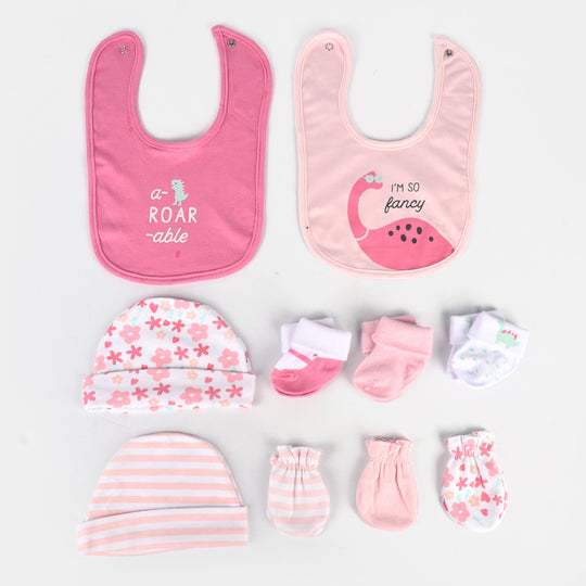 10-Piece Baby Gift Set – Bibs, Socks, Caps & Mittens