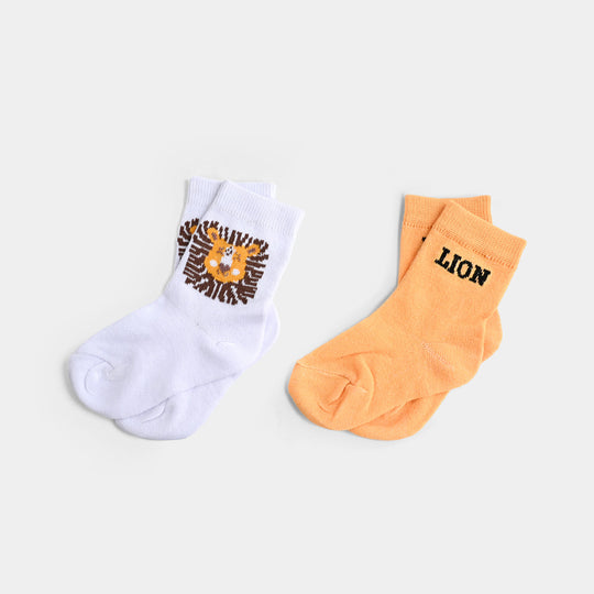 Infant Boys Pack Of 2 Socks Lion-mIX