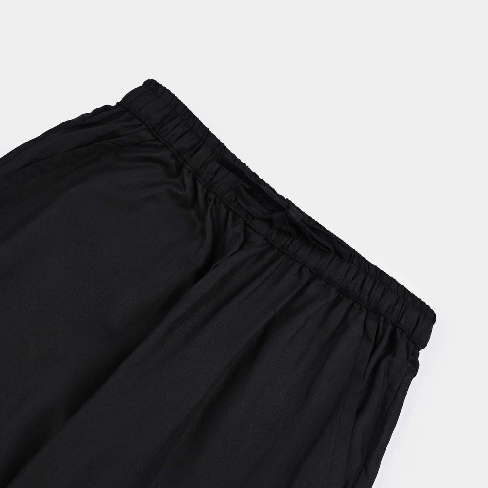 Boys Poly Viscose PKT Pajama-BLACK