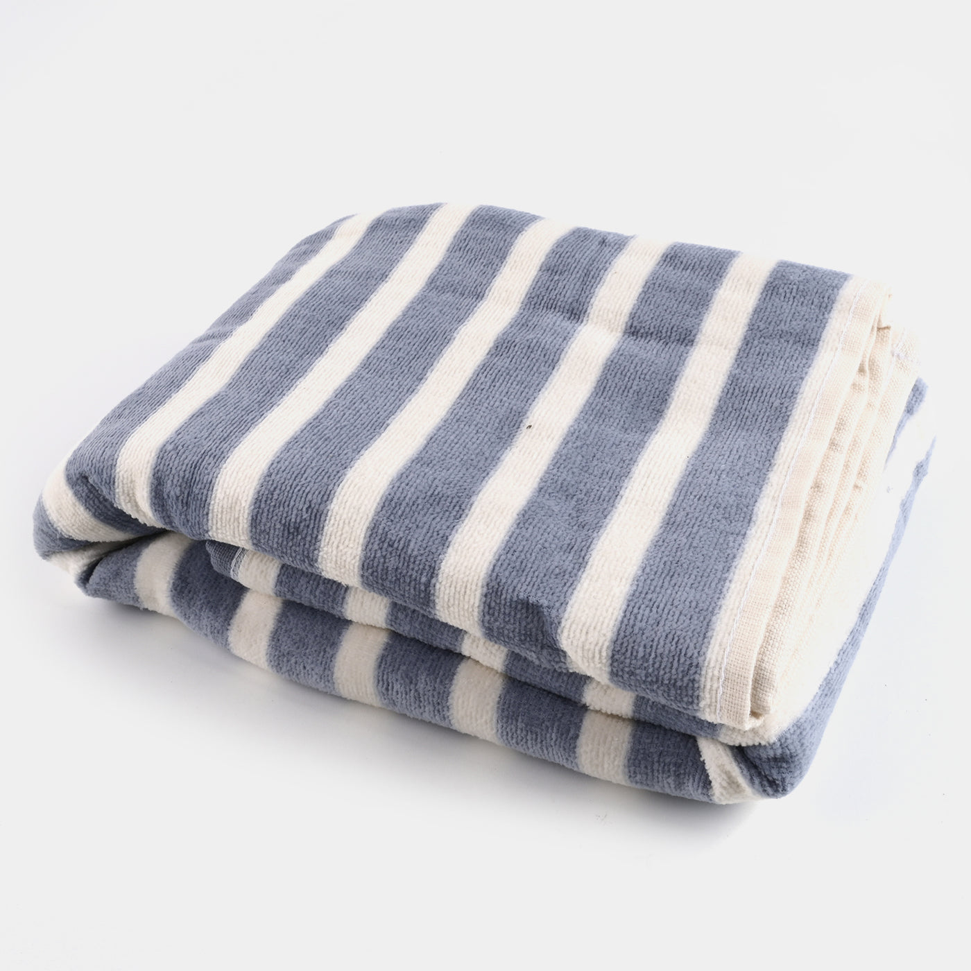 Printed Bath Towel | Blue White Stripes