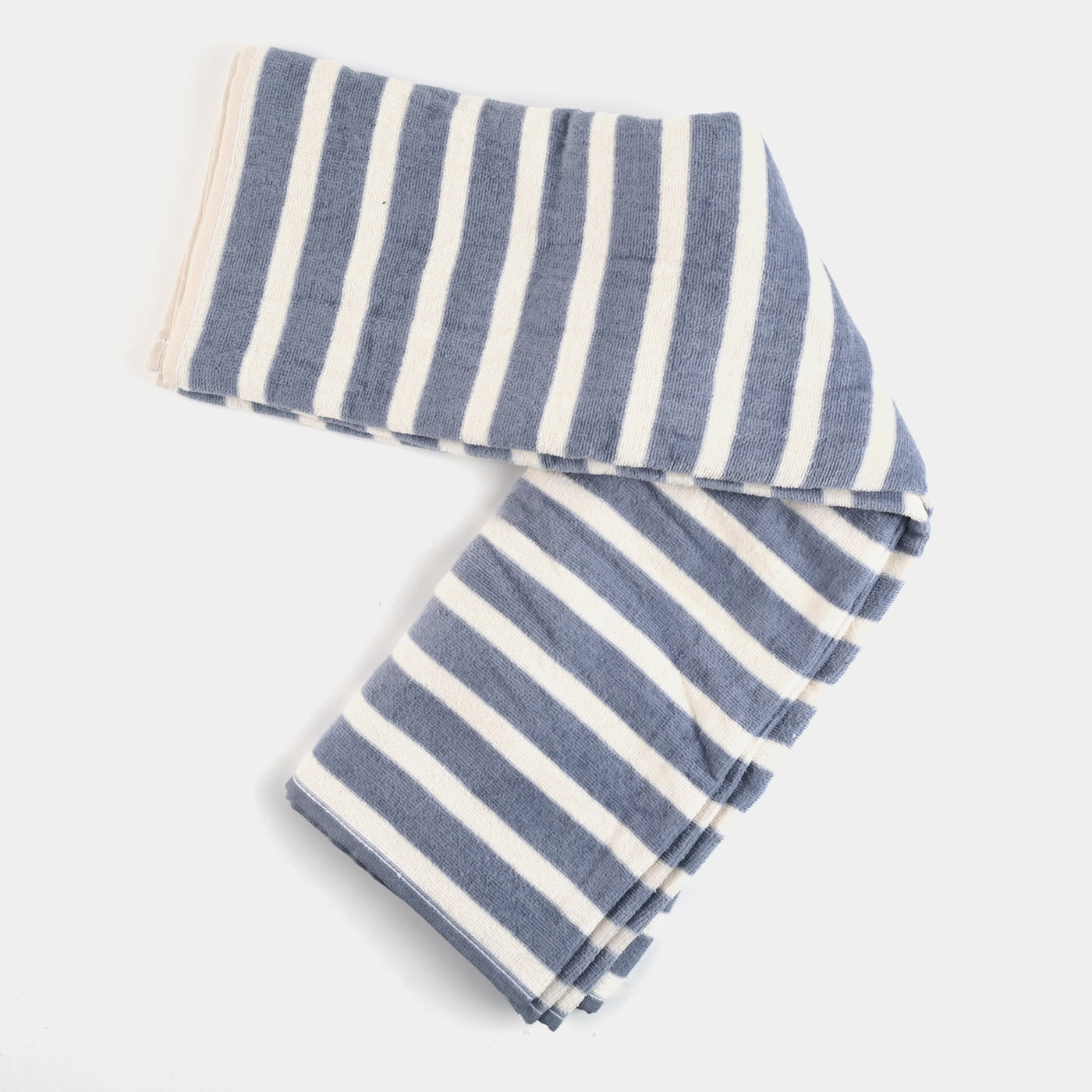 Printed Bath Towel | Blue White Stripes