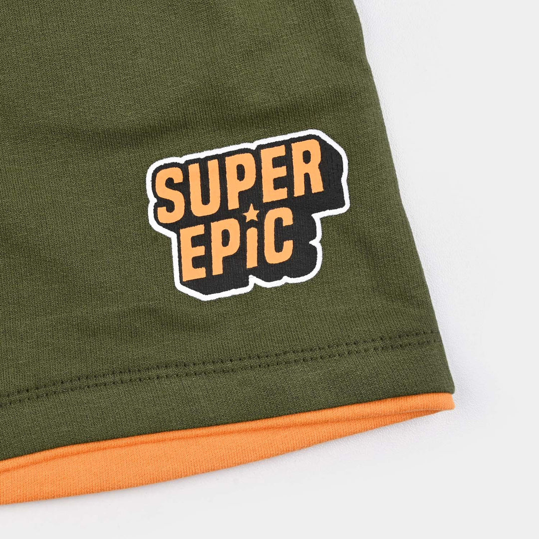 Boys Jersey/Terry Short Super Epic-Cypress