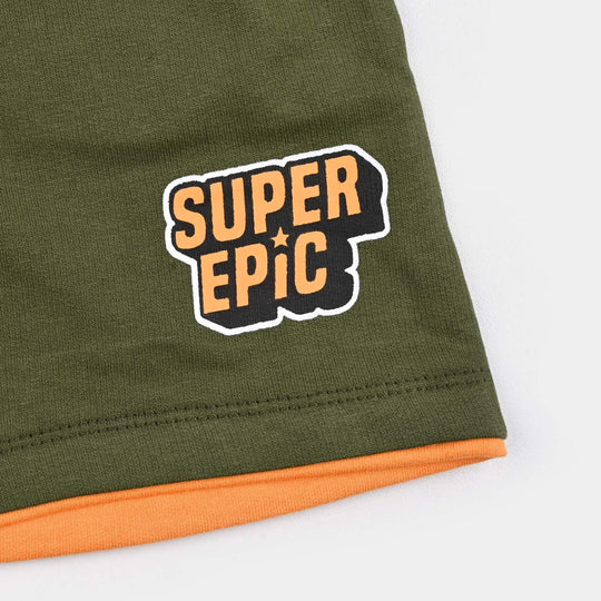 Boys Jersey/Terry Short Super Epic-Cypress