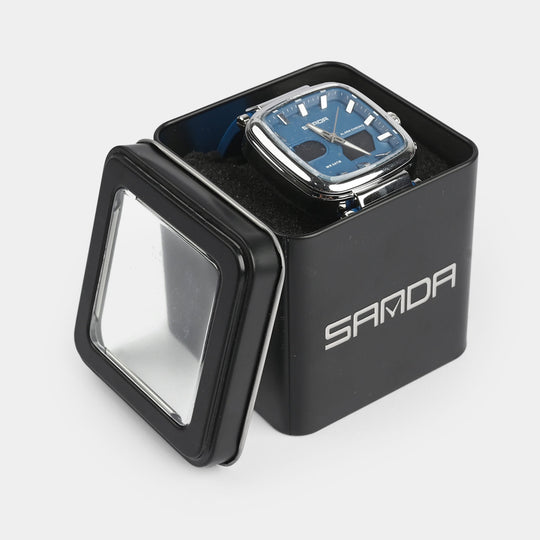 Fashion Square Dual-Display Premium Wrist Watch