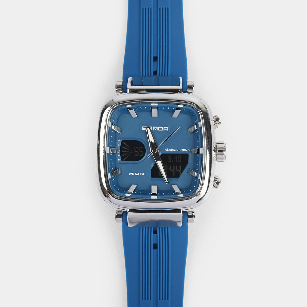 Fashion Square Dual-Display Premium Wrist Watch