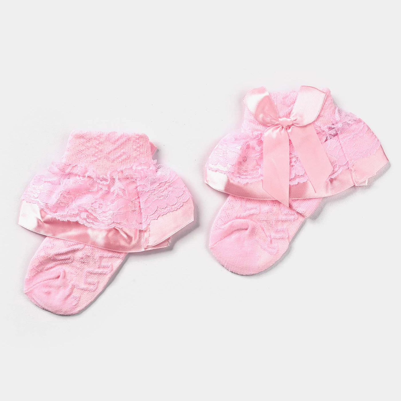 Girls Fashion Frill Socks 3-4Y | Pink