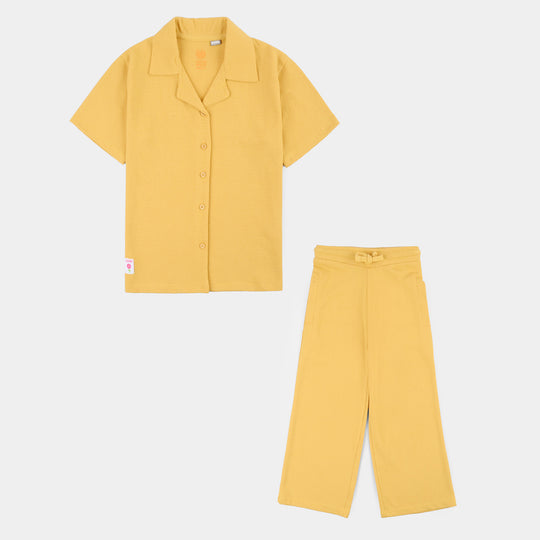 Girls Poly Cotton 2 Piece Suit Bloom