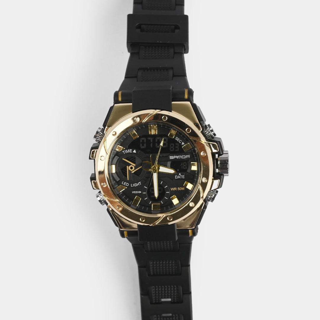 Multi-Function Dual-Display Chrono Premium Wrist Watch