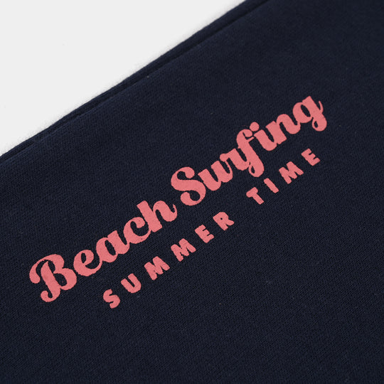 Infant Boys Jersey/Terry Shorts (Beach Surfing) - Navy Blue