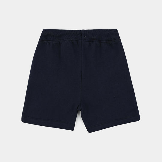 Infant Boys Jersey/Terry Shorts (Beach Surfing) - Navy Blue