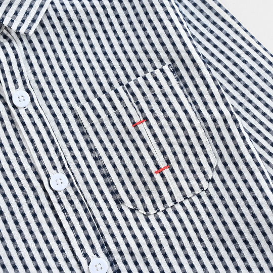 Boys Yarn Dyed Shirt- White Check