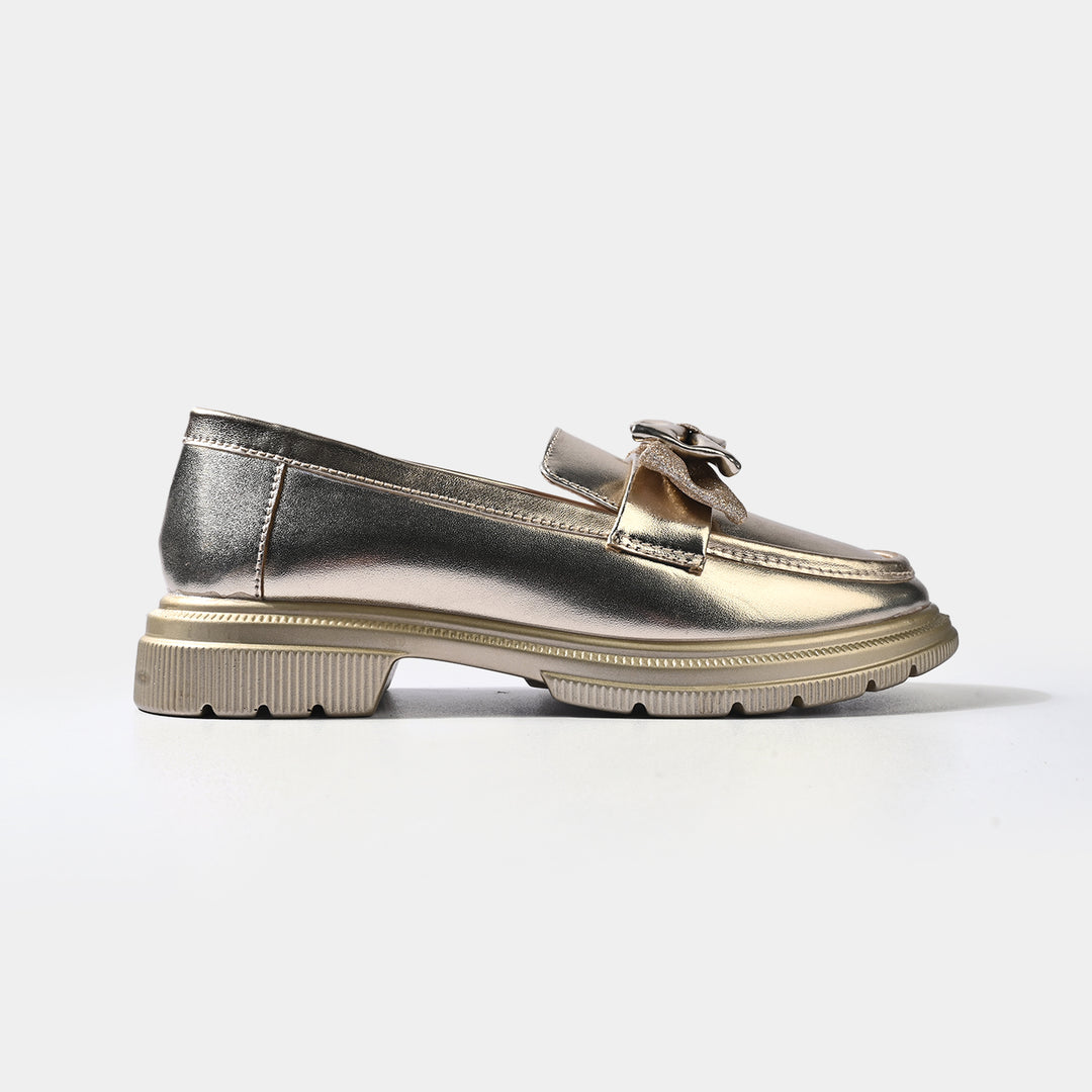 Girls Loafer ZP-104-Golden