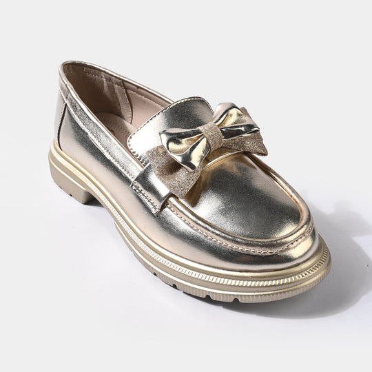 Girls Loafer ZP-104-Golden