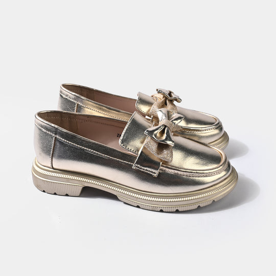 Girls Loafer ZP-104-Golden