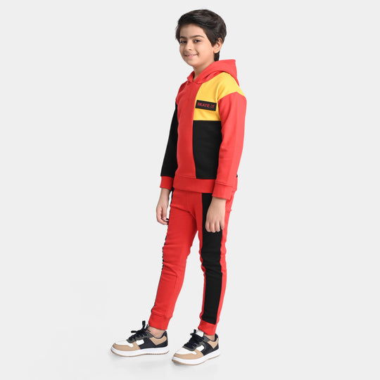 Boys Fleece 2 Piece Suit Skate It-F.Scarlet