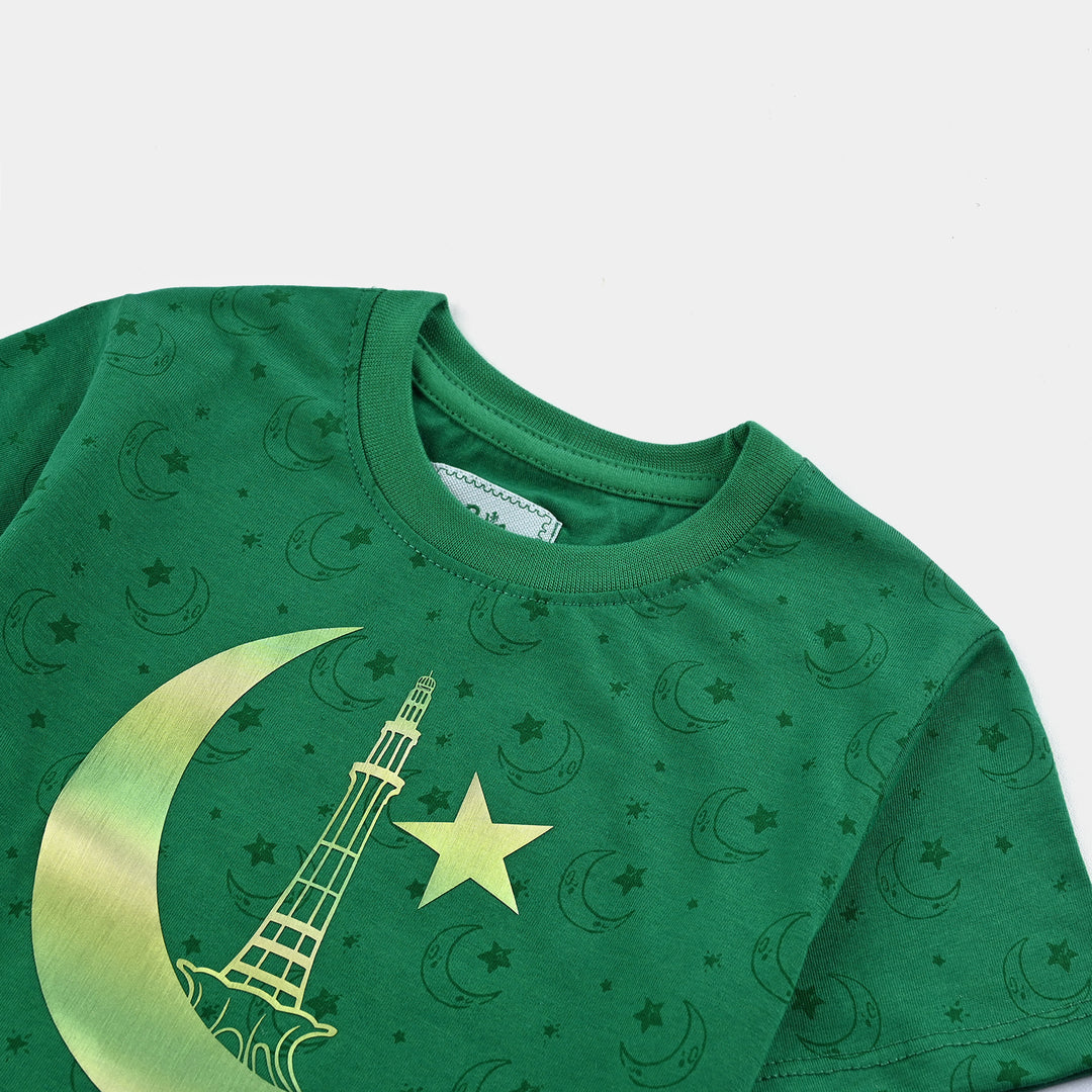 Boys PC Jersey T-Shirt H/S SITARO SE AAGE-Joly.Green