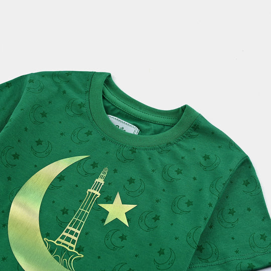 Boys PC Jersey T-Shirt H/S SITARO SE AAGE-Joly.Green